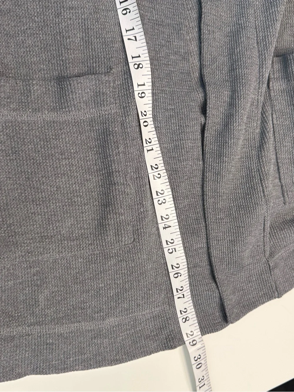 SPLENDID Northside Waffleknit Open Front Gray Pocket Hooded Cardigan Sz M